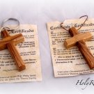 Olive Wood Large Cross Keyring & Pendant Set HJW