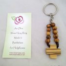 Olive Wood Finger Rosary Keyring Key Ring Chain Prayer Beads
