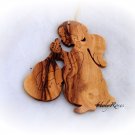 Angel & Lute - Olive Wood Christmas Tree Ornament Decoration HolyLand Gift