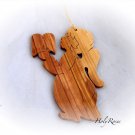 Angel & Hymn Book - Olive Wood Christmas Tree Ornament Decoration HolyLand GiftHorn