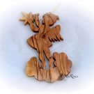 Angel & Star - Olive Wood Christmas Tree Ornament Decoration HolyLand GiftHorn