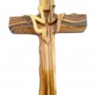 Olive Wood Wall Cross with Dove of Peace Holy Trinity 12 cm / 4.75"