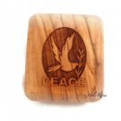 Olive Wood Rosary Jewelry Box Dove Design (SMALL)