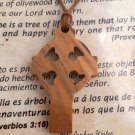 10 x Celtic Cross / St. Patrick's Olive Wood Pendants