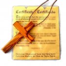 7 cm Large Olive Wood Cross Pendant Necklace Christian Genuine Leather Cord HJW
