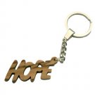 Olive Wood HOPE Keyring Key Chain from the Inspirational Range - Hand Carved in Bethlehem