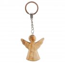 Olive Wood Guardian Angel Key Ring - Hand Carved in Bethlehem