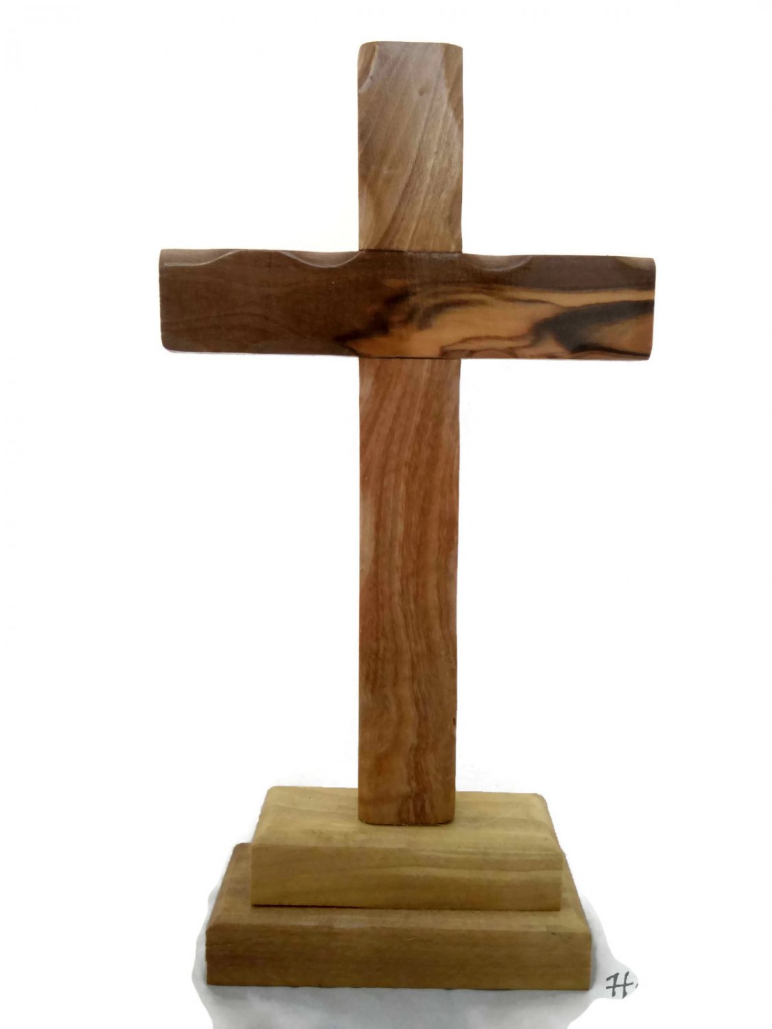 Olive Wood Standingtablealtar Cross Holyland 20 Cm 8 Med