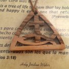 Ichthys (Fish symbol V3) Cross Olive Wood Pendant