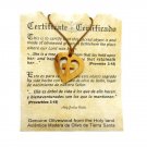 Cross in Heart Olive Wood Pendant