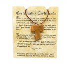 Tao Tau Cross Olive Wood Pendant Necklace Holyland