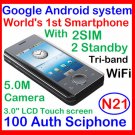 100% genuine Unlock Sciphone N21 android OS smartphone 2SIM 2standby