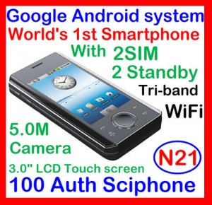 100% genuine Unlock Sciphone N21 android OS smartphone 2SIM 2standby