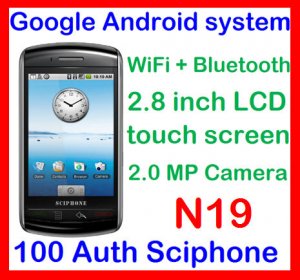 100%Auth Sciphone N19 Google Android smartphone WiFi ,Camera,Bluetooth