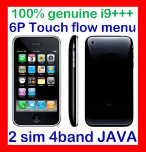 Free ship Unlock i9+++ 2Sim Dual Standby 6P flow menu cellphone