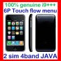 Free ship Unlock i9+++ 2Sim Dual Standby 6P flow menu cellphone
