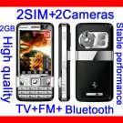 Free ship Unlocked T818 TV+FM+2Cameras+2SIM+3.0 inch touch screen