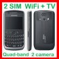 Free ship  New Unlock New i89 qwerty keyboard 2SIM 4band wifi java TV MSN FM