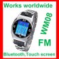 Free ship unlock watch phone WM08 ,Touch screen ,Camera,bluetoot
