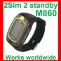 Free ship unlocked watch phone M860 2SIM 2 standby ,Touch screen