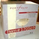 BRUSHED NICKEL/ FROSTED GLASS CEILING FIXTURE, **NIB**