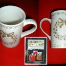GOLD & SILVER WREATH MUGS & SPICES, SET OF 2  **NEW*