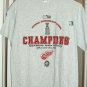 STANLEY CUP '02 CHAMPION RED WINGS TSHIRT,LARGE *NEW*
