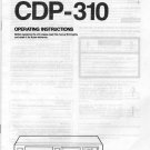 SONY CDP-310 CD PLAYER OWNER'S MANUAL *NEW*