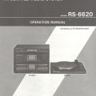 SHARP RS-6620 INTEGRATED AUDIO SYSTEM OWNER'S MANUAL