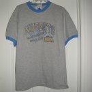 DENVER NUGGETS EMBROIDERED GRAY T-SHIRT, Size:LARGE  *NEW*