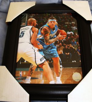 DENVER NUGGETS CHRIS "BIRDMAN" ANDERSEN #11 8X10 CUSTOM FRAMED PHOTO *NEW*