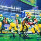 SUPER BOWL XLV OFFICIAL FINE ART PROOF by MALCOLM FARLEY, HAND SIGNED, NFL LICENSED 60X40