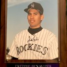 Freddie Benavides #12 Colorado Rockies Autographed Custom Photo Plaque