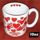 BALLOONS OF HEARTS CERAMIC  MUG **NEW **