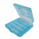 4x Blue Plastic Battery Storage Box Case - 2A 3A
