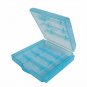 4x Blue Plastic Battery Storage Box Case - 2A 3A
