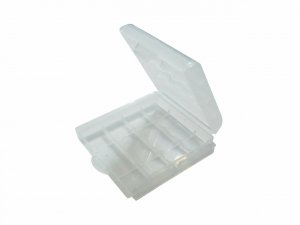 4x White Plastic Battery Storage Box Case - 2A 3A