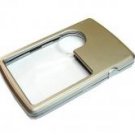 3X 6X LED illuminated Magnifying Loupe Card Magnifier