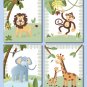 SET OF 3 ART PRINTS FOR NURSERY JUNGLE MONKEY BUSINESS