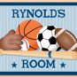 SPORTS BASEBALL FOOTBALL BASKETBALL PERSONALIZED PRINT