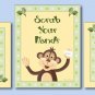 SET OF 4 NURSERY ART PRINTS  RAINFOREST JUNGLE ANIMALS