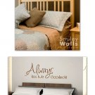 Always Kiss Me Goodnight Romantic Vinyl Words Lettering
