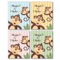 11"x14" PERSONALIZED JUNGLE MONKEY ART PRINT FOR KIDS