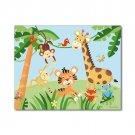 11"x14" ART PRINT FOR KIDS RAINFOREST JUNGLE ANIMALS