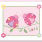 Nursery wall art print for girls LOVE BIRDS FLOWERS