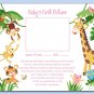 RAINFOREST JUNGLE MONKEY BABY ULTRASOUND POEM PRINT
