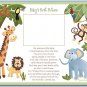 RAINFOREST JUNGLE MONKEY BABY ULTRASOUND POEM PRINT