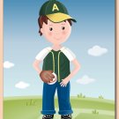 11"x14" BOYS PERSONALIZED ART PRINT / SPORT BASEBALL