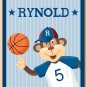 11"x14" BASKETBALL MONKEY PERSONALIZED WALL ART PRINT