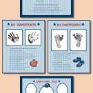 SET OF 4 BASEBALL SCRAPBOOK BABY ULTRASOUND PRINTS